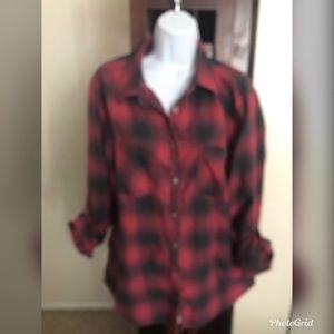 Adam Levine Red and black flannel